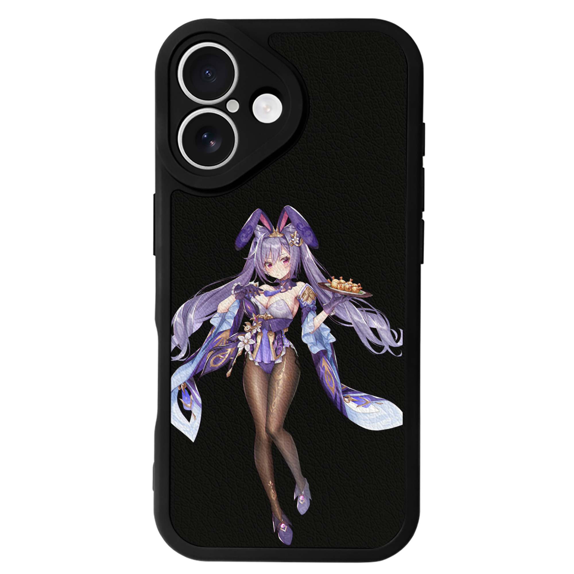 げんし神 刻晴 こくせい genshin Kokusei 【iPhone 16シリーズ対応】シリコンスマホケース（レザー調） 材質：シリコン